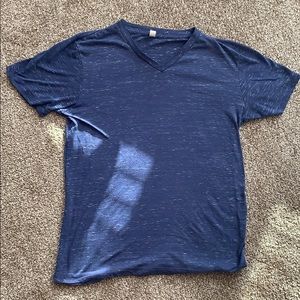 Blue v- neck t- shirt
